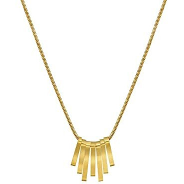 Yellow Chimes Chain Pendant for Women Western Style Gold-Plated Stainless Steel Square Chain Pendant Necklace For Women and Girls. (PD 3)