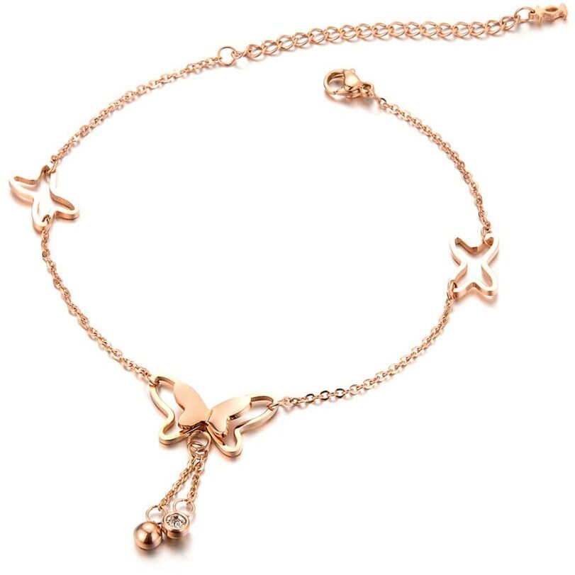 Yellow Chimes Anklets for Women Charm Hagging inter-linked Chain Style Chic Anklet for Women and Girls Valentine Gift for Girls