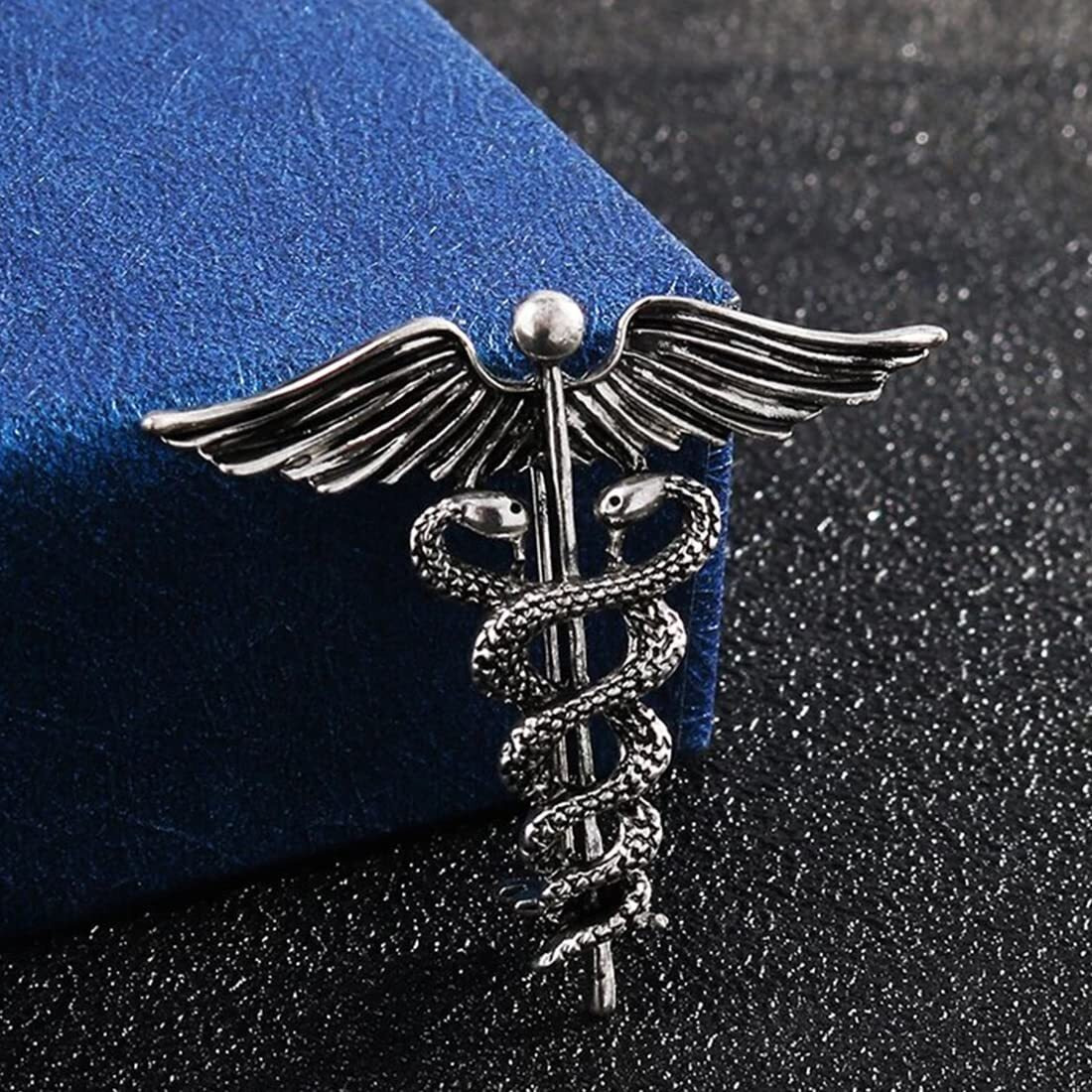 Yellow Chimes Brooch for Men and Boys Doctors Brooch for Men Suit | Silver Toned Formal Stainless Steel Silver Brooch | Birthday Gift for Men and Boys Anniversary Gift for Husband