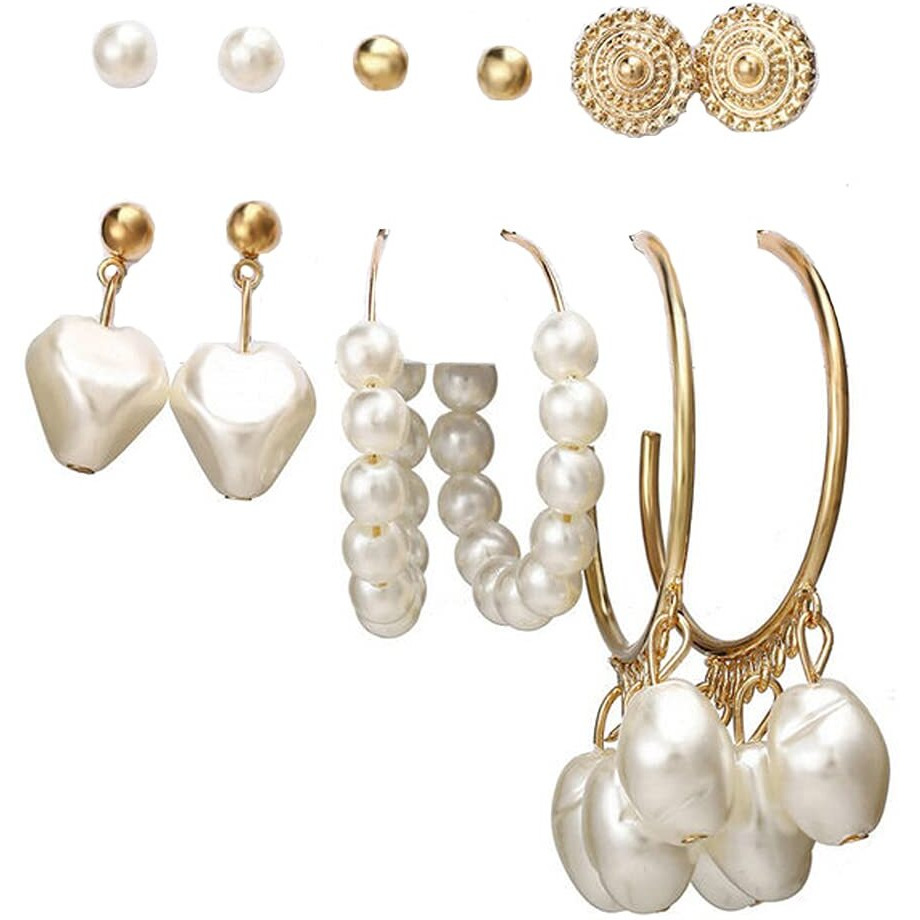 Yellow Chimes Latest Fashion Gold Plated Geometric Design Dangle Earrings for Women and Girls (Design 10)