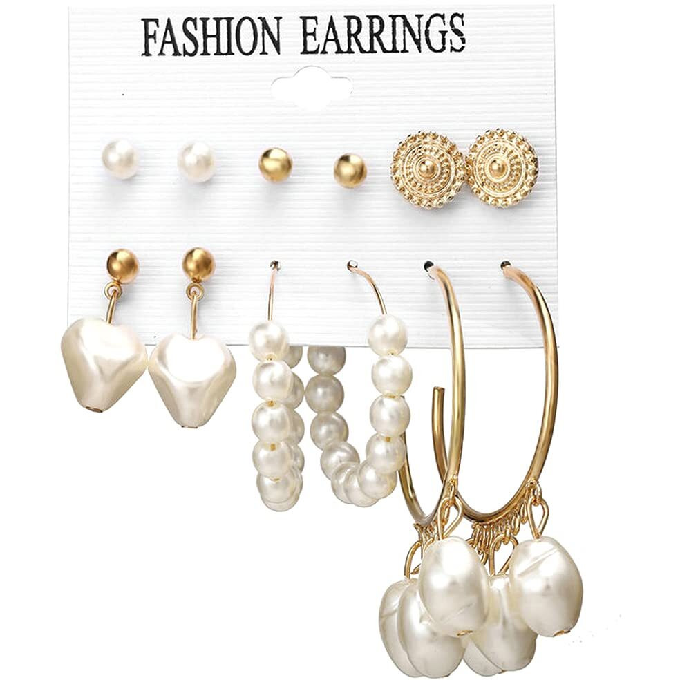 Yellow Chimes Latest Fashion Gold Plated Geometric Design Dangle Earrings for Women and Girls (Design 10)