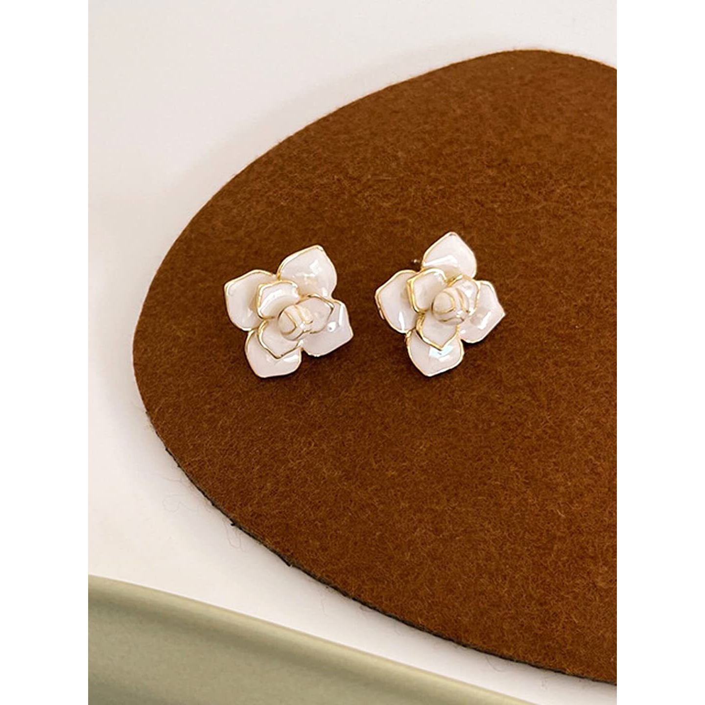 Yellow Chimes Earrings for Women and Girls Studs for Girls Gold Toned White Floral Stud Earrings | Birthday Gift for girls and women Anniversary Gift for Wife