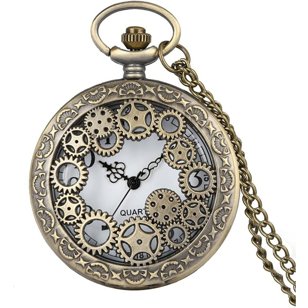 Yellow Chimes Pendant for Men and Boys Golden Men Pendant Pocket Watch Pendant with Chain Dual Purpose Stainless Steel Clock for Men and Boys | Birthday Gift for Boys & Men Anniversary Gift for Husband.