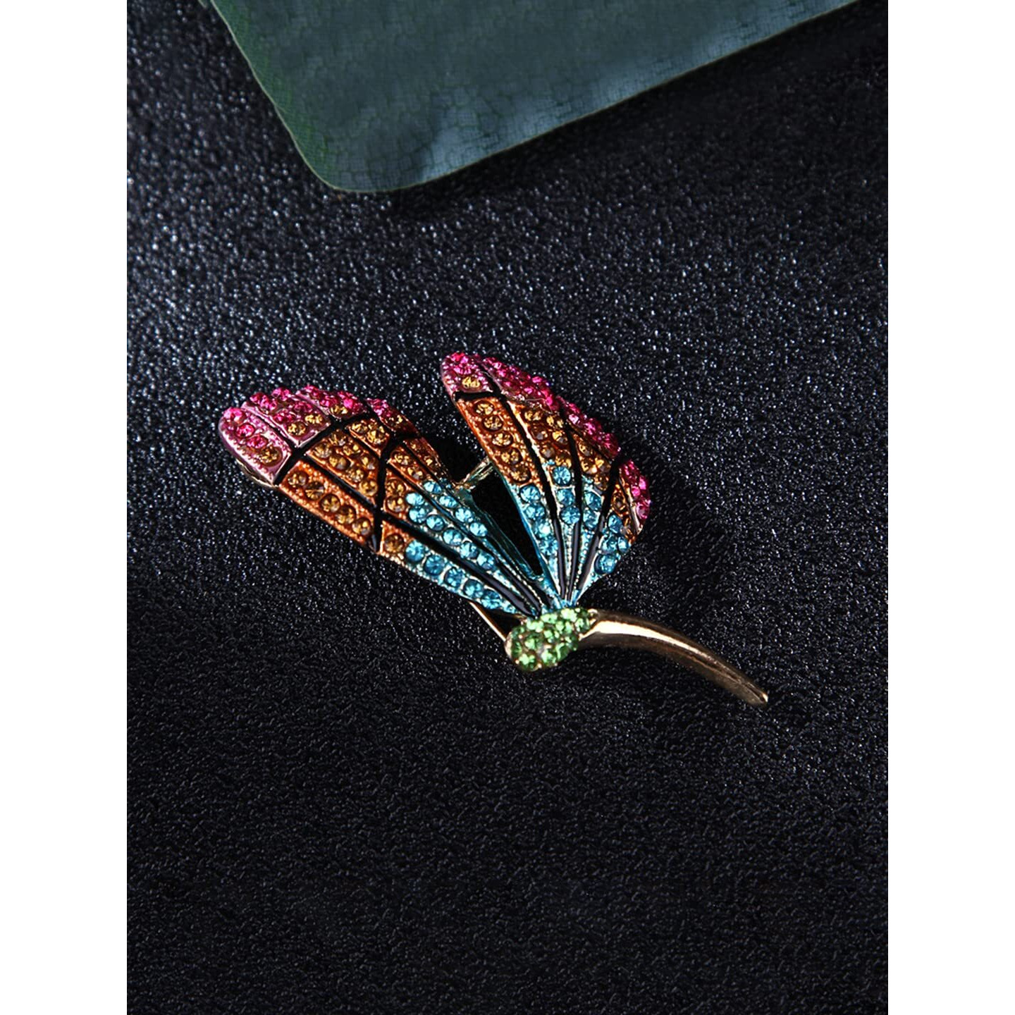 Yellow Chimes Brooch for Women Butterfly Shaped Brooch Fashionable Brooch for Girls and Women (Multicolor-3)