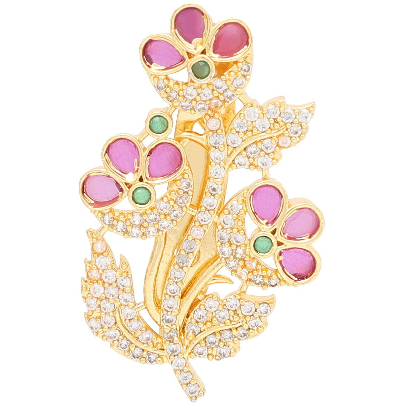 Yellow Chimes Brooch for Women Beautiful Shawl Sweater Clip Crystal Brooch for Women and Girls. (BRCH 14)