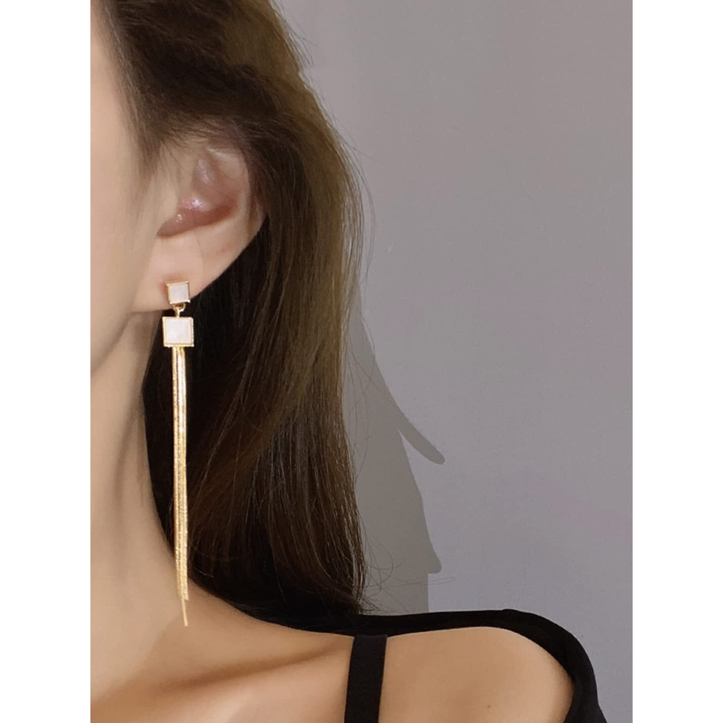 Yellow Chimes Golden Danglers Earrings for Women | Gold Plated Earrings for Girls | Fashion Women Earrings | Long Chain Dangler Earrings | Birthday Gift For Girls Anniversary Gift for Wife