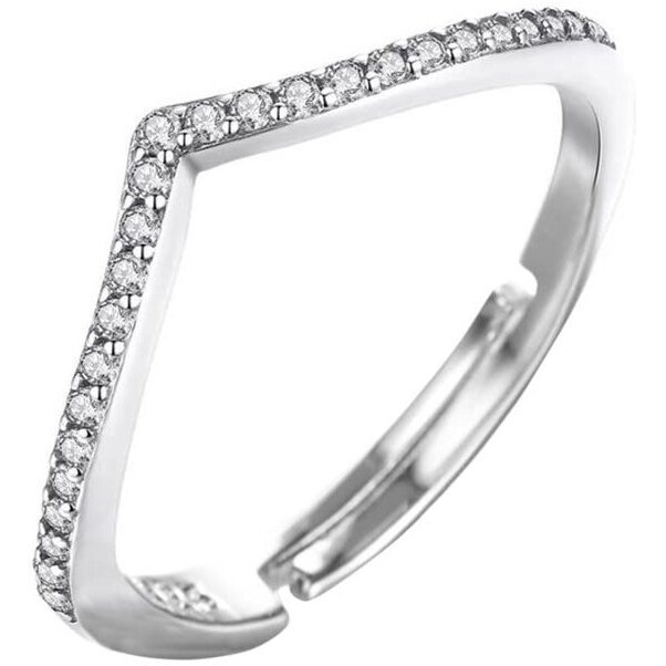 Yellow Chimes Crystal Rings For Women | Adjustable Silver Ring Cubic Zircon Crystal Ring | Valentine Special Rhodium Plated Finger Ring for Girls | Birthday Gift For Girls Anniversary Gift for Wife