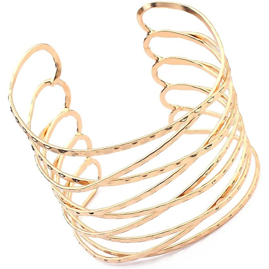Yellow Chimes Bracelet for Women and Girls Fashion Golden Cuff Kadaa Bracelets for Women | Multi Strand Arm Cuff Armlet Gold Plated Hand Cuff Kadaa Bracelet for Women.