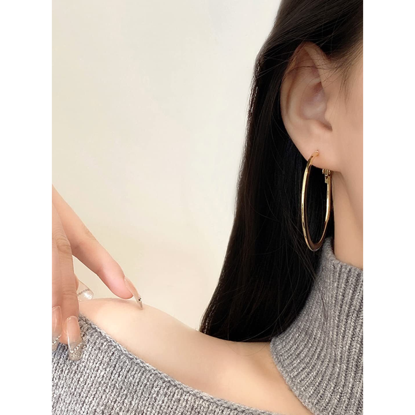 Yellow Chimes Earrings for Women and Girls Black Hoop Earrings for Girls | Gold Toned Hoop Earrings | Birthday Gift for girls and women Anniversary Gift for Wife