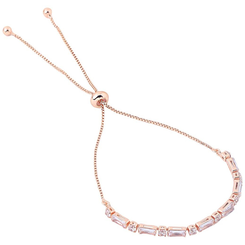 Yellow Chimes Women Crystal Bracelets | Rose Gold Plated Bracelets For Women | Rose Gold CZ Crystals Bracelet For Woman | Birthday Gift for Girls & Women Anniversary Gift for Wife