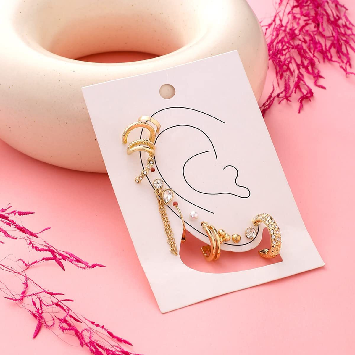 Yellow Chimes Earrings for Women and Girls | Fashion Multicolor Hoops Set Stud Earrings Western Hoop Earrings Stud Combo Set| Birthday Gift for Girls &Women Anniversary Gift for Wife (Design 14)
