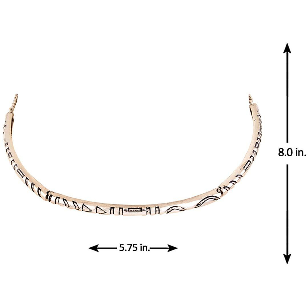 VOYLLA Aztec Bar Tribal Inspired Choker Necklace