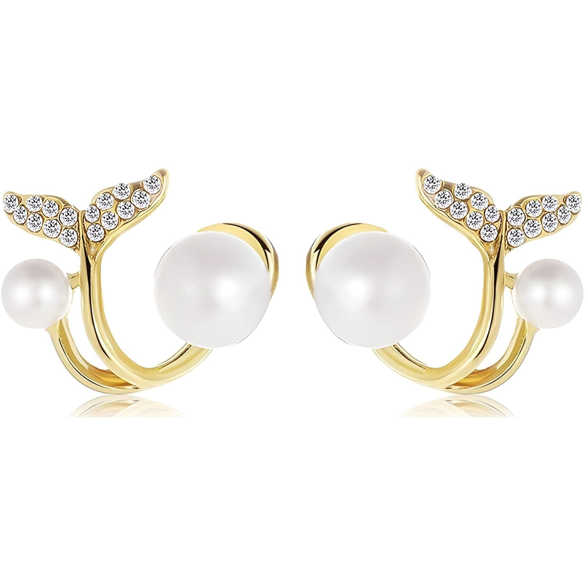 ANNACREATIONS Korean Fashionable Gold Plated Dangle Earrings For Women & Girls Pack of 1 Pair (STY-5)