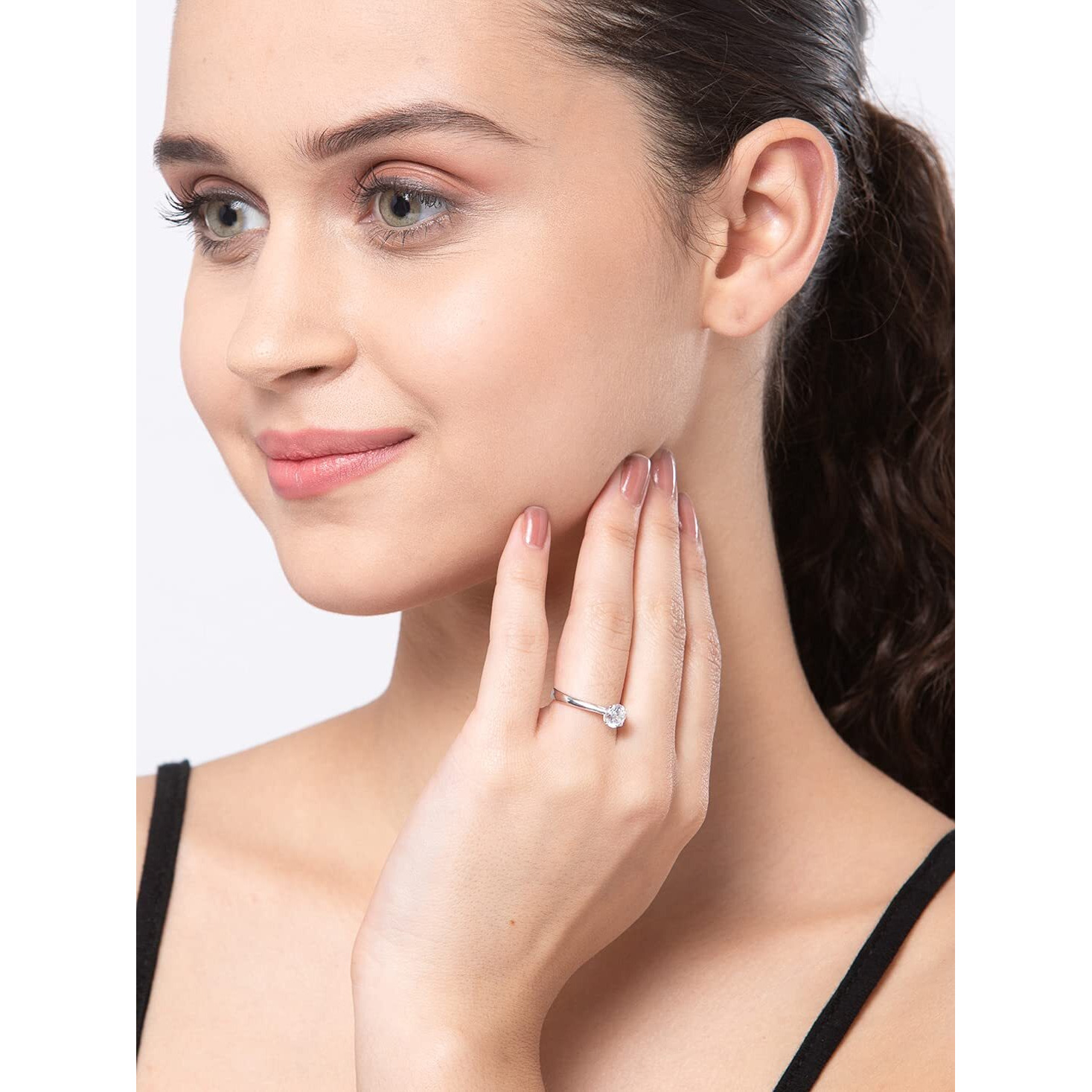 Clara Pure 925 Sterling Silver Luca Adjustable Ring Gift for Women and Girls