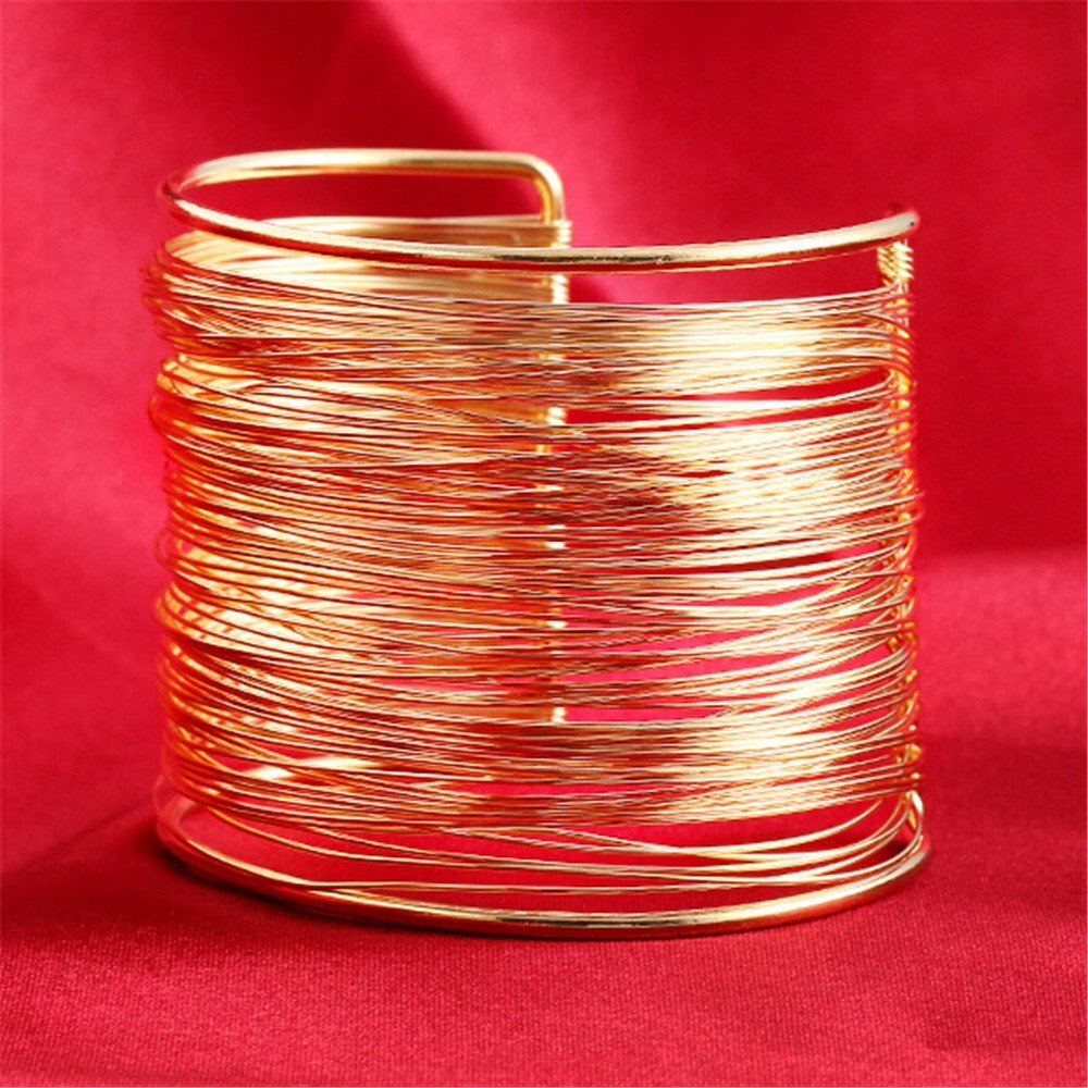 Shining Diva Fashion Non Precious Metal Gold Plated Stylish Kada Bangle Cuff Bracelet for Women (8133b, Gold)