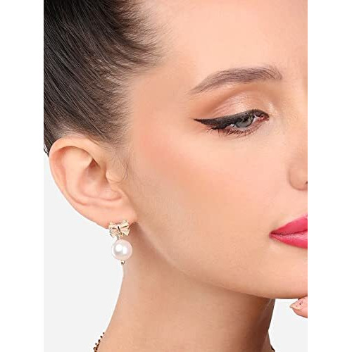 Zaveri Pearls Set of 25 Gold Tone Contemporary Studs & Drop Earrings For Women-ZPFK15140