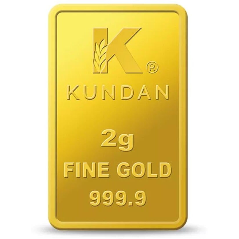 Kundan 24k (999.9) Kalpataru Tree 2 gm Yellow Gold Bar