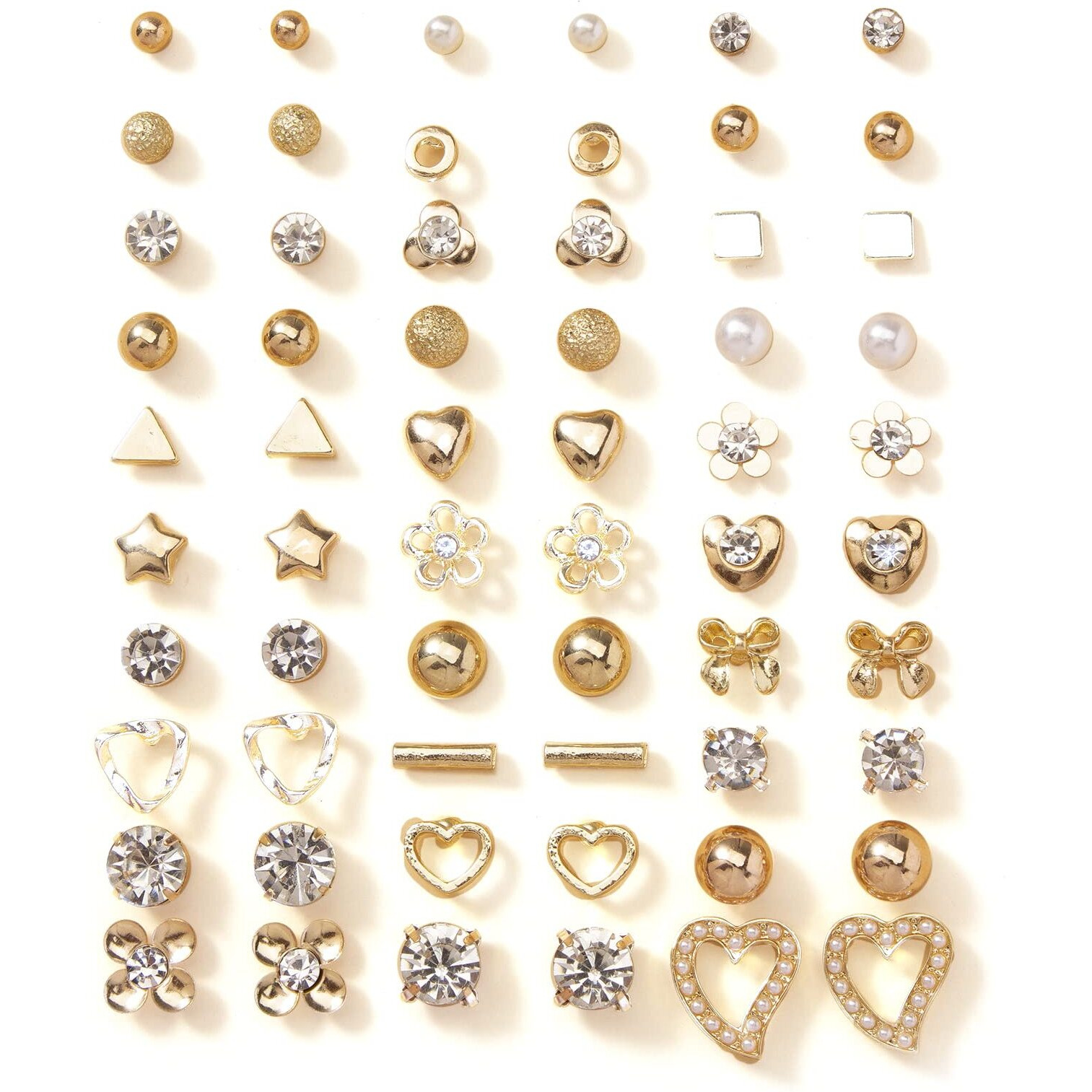 Shining Diva Fashion 30 Pairs Earrings Combo Set Latest Stylish Crystal Pearl Earrings for Women and Girls (14783er)