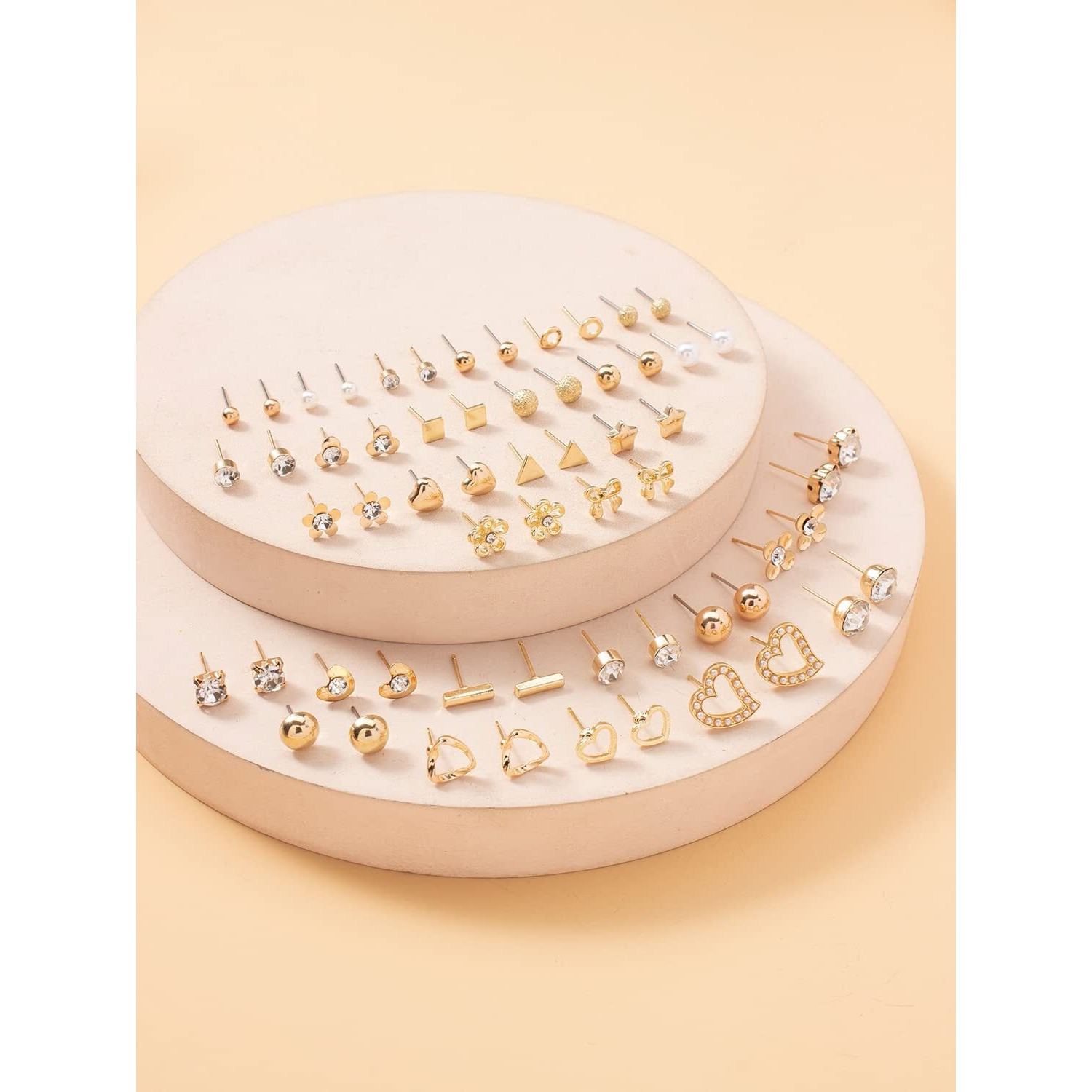 Shining Diva Fashion 30 Pairs Earrings Combo Set Latest Stylish Crystal Pearl Earrings for Women and Girls (14783er)