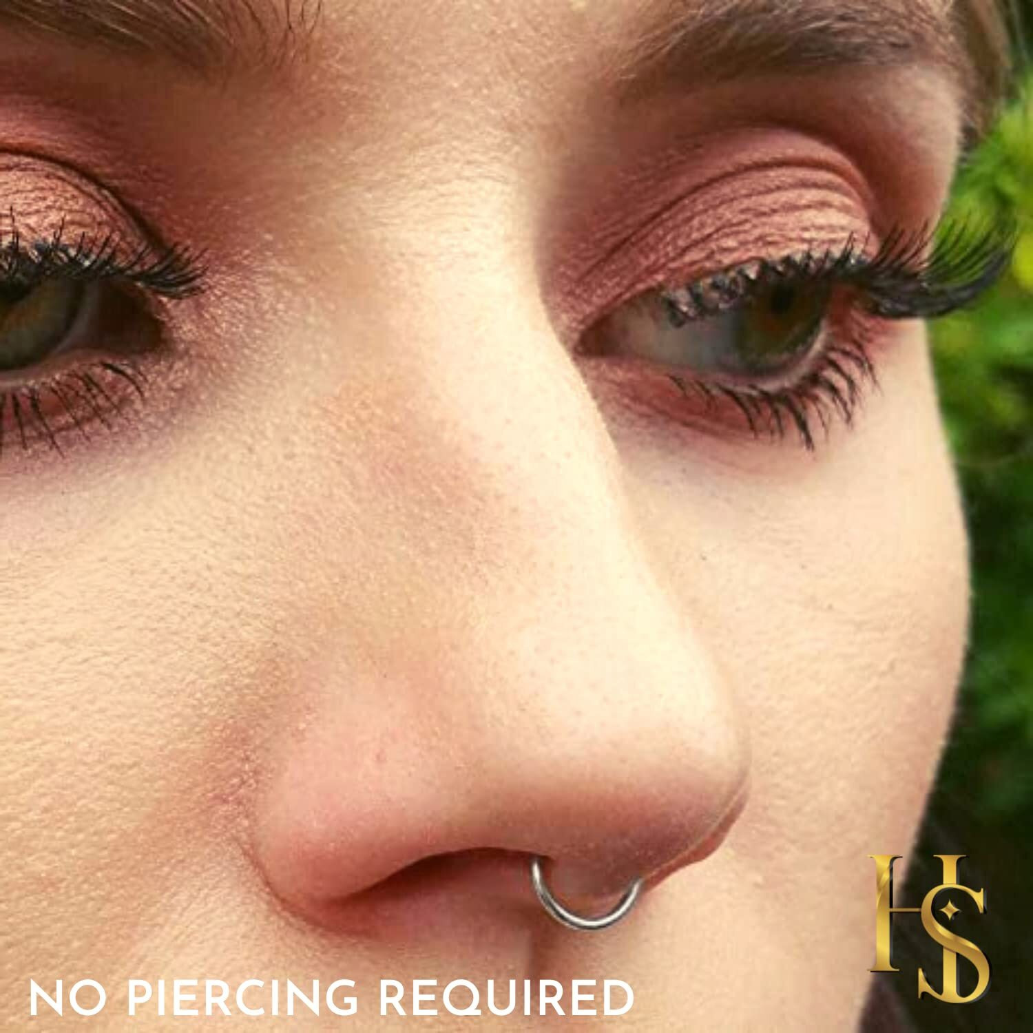 HighSpark 92.5 Sterling Silver Faux Nose Ring for Women | No Piercing Required | Simple & Elegant Nose Ring for Women & Girls | Lovely Gift - Silver
