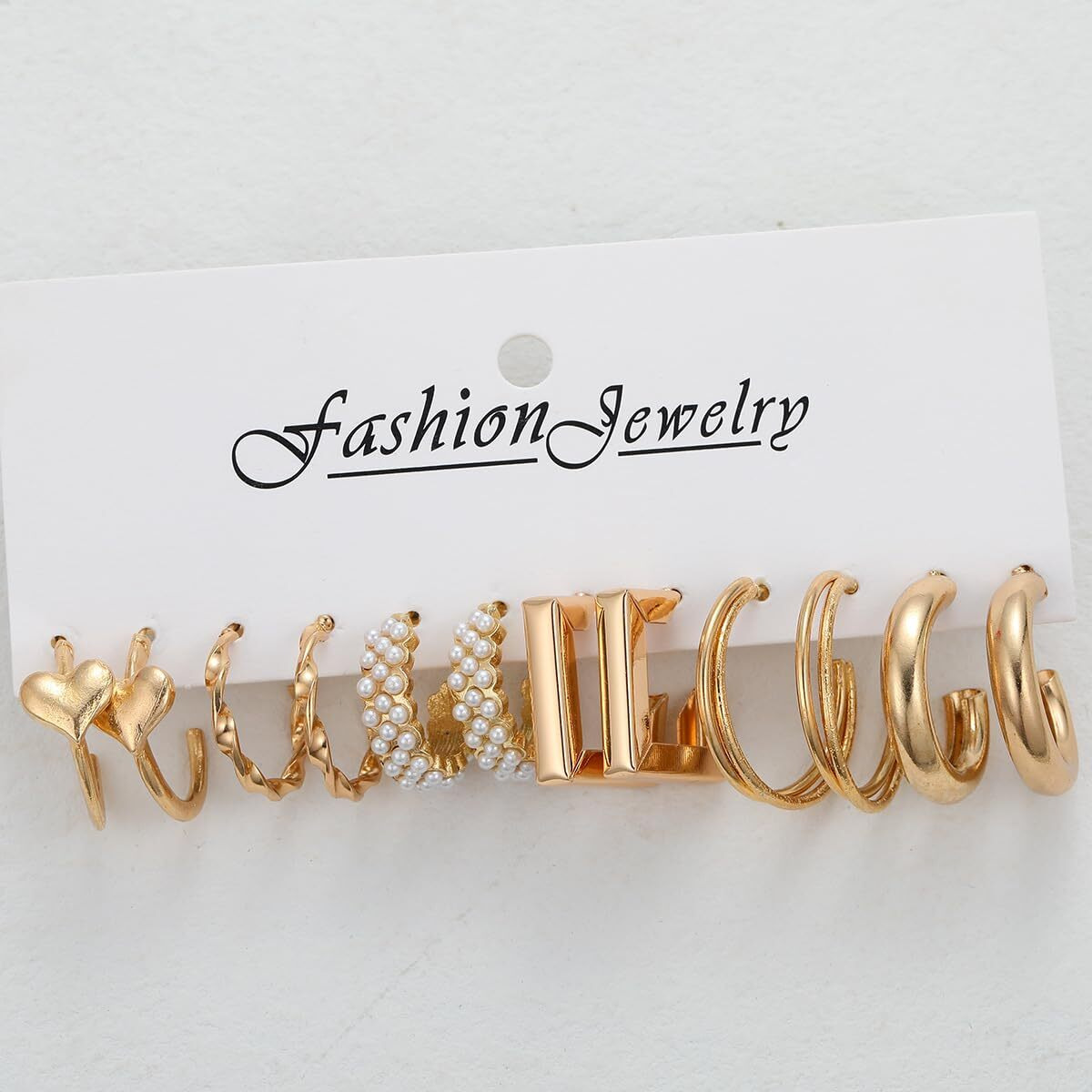 Shining Diva Fashion 6 Pairs Combo Set Latest Stylish Hoop Earrings for Women and Girls (15727er)