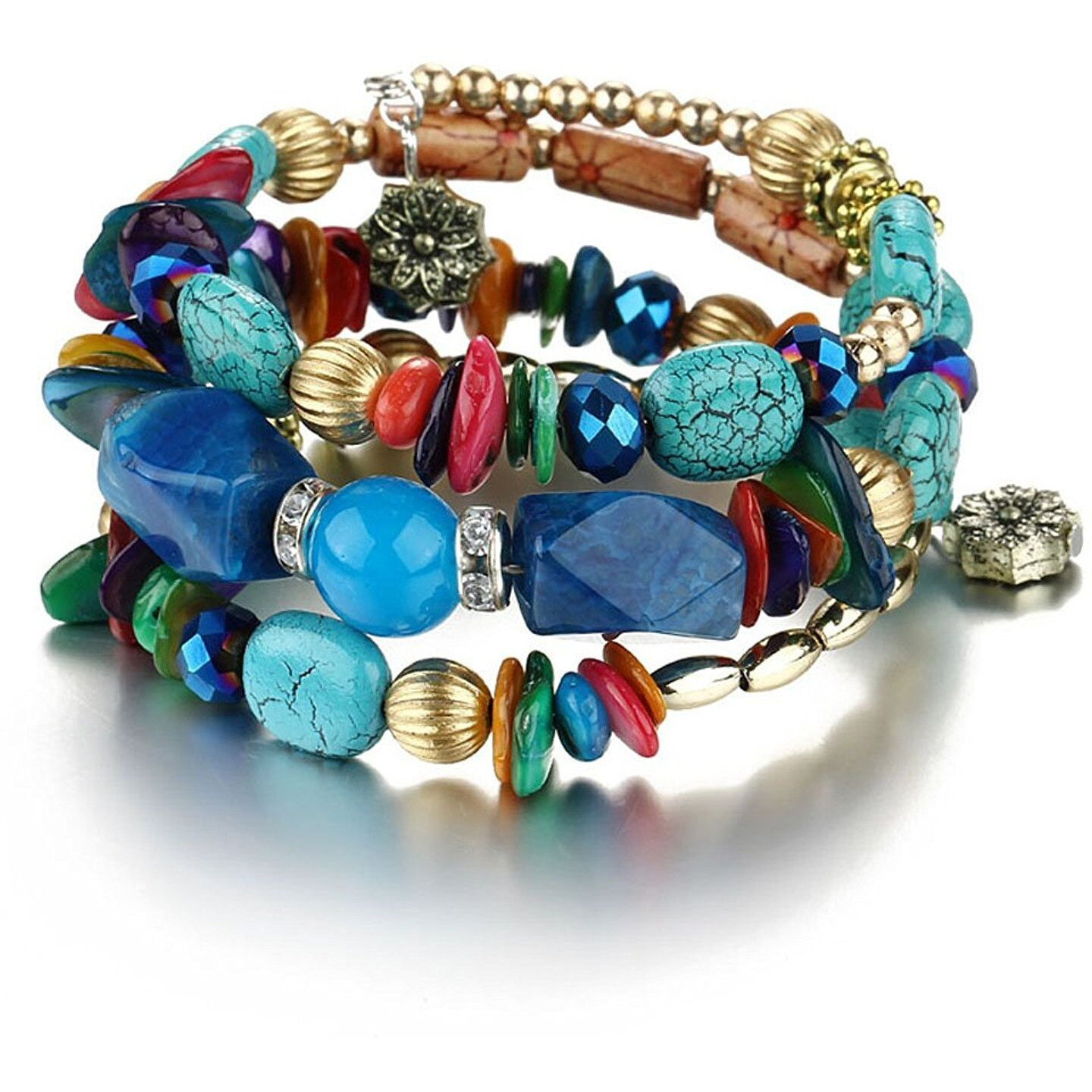 Shining Diva Fashion Jewelry Blue Stone Stylish Bracelet for Women & Girls(rrsd9236b)