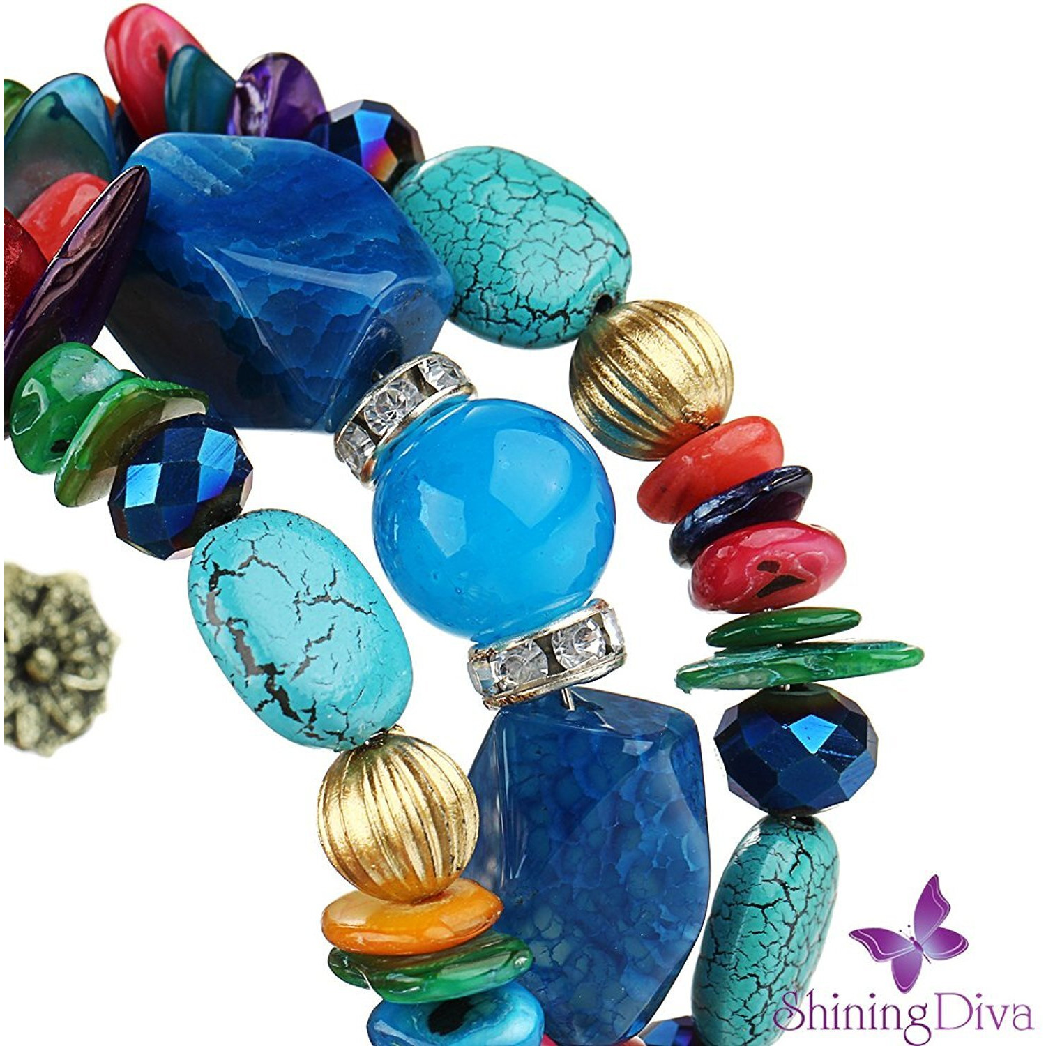 Shining Diva Fashion Jewelry Blue Stone Stylish Bracelet for Women & Girls(rrsd9236b)
