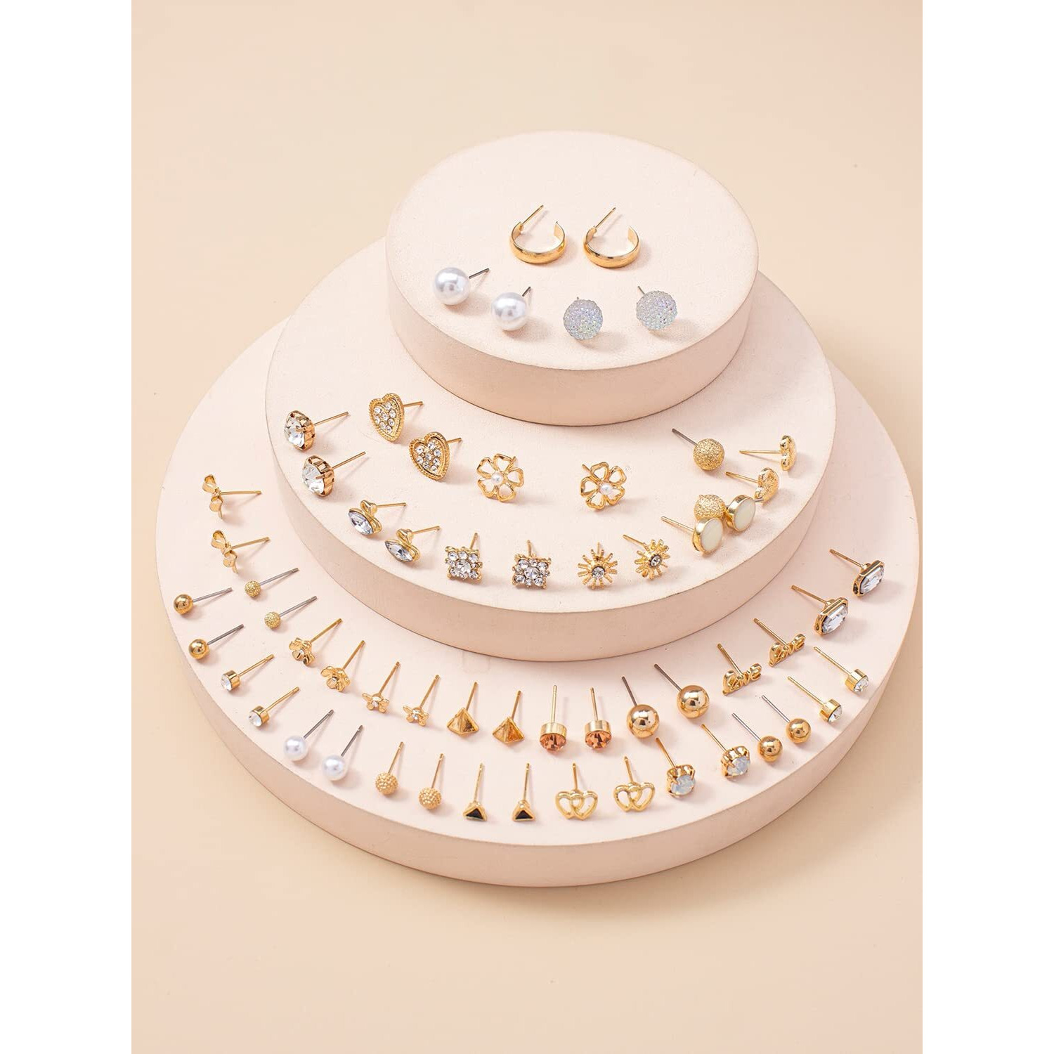 Shining Diva Fashion 30 Pairs Earrings Combo Set Latest Stylish Crystal Pearl Earrings for Women and Girls (14784er)