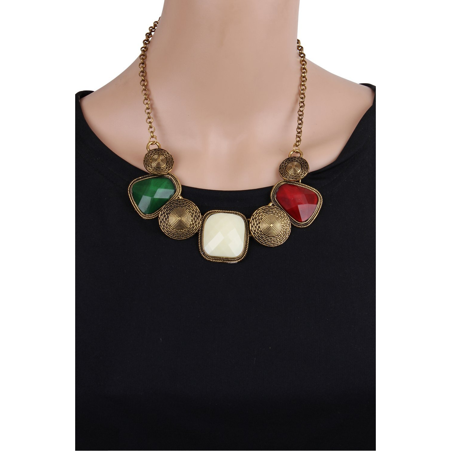 Shining Diva Fashion Necklace for Women (Multi-Colour) (pi6605np)