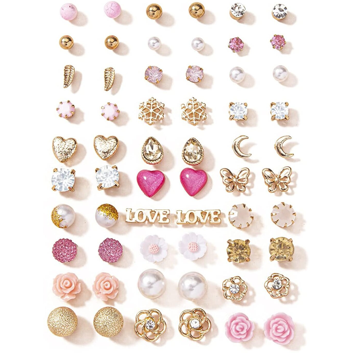 Shining Diva Fashion 30 Pairs Combo Set Latest Stylish Earrings for Women and Girls (14780er)