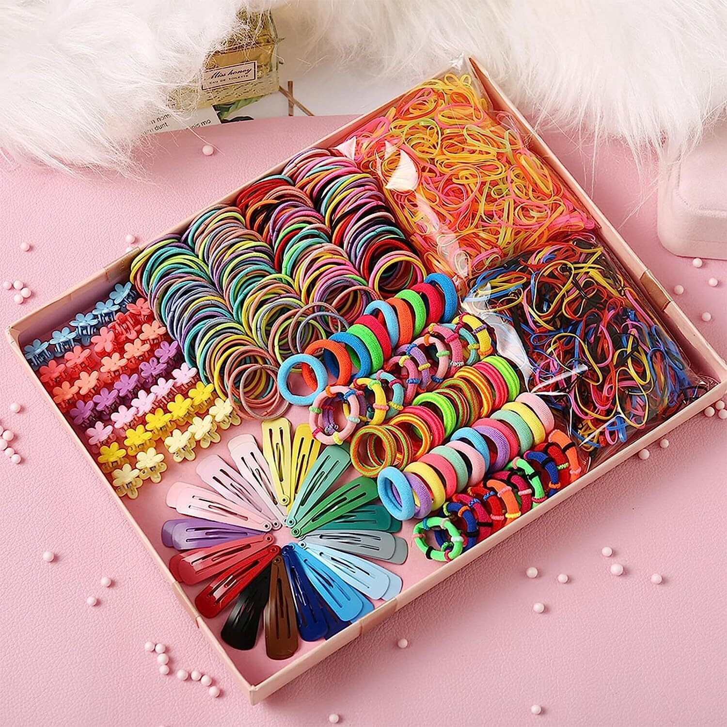 Shining Diva Fashion 786 Pcs Hair Clips Ties Rubber Band Hairband Hair Accessories for Girls Kids Baby Toddlers Women (14890zb) Birthday Gift
