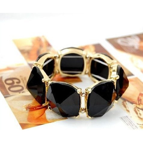 Shining Diva Fashion Black Stone Coff & Kadaa Bracelet for Girls & Women(4814b)