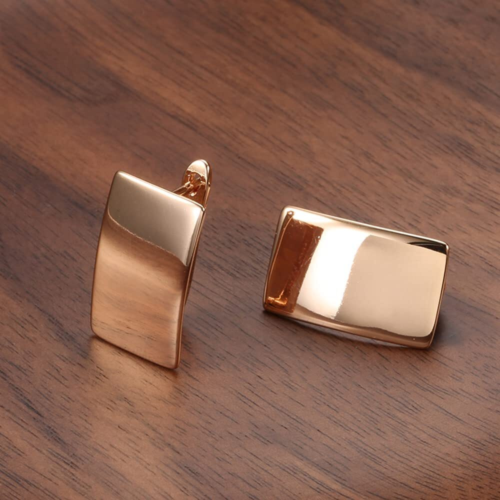 Shining Diva Fashion 18k Rose Gold Plated Latest Stylish Copper Zircon Earrings for Women and Girls (14469er)