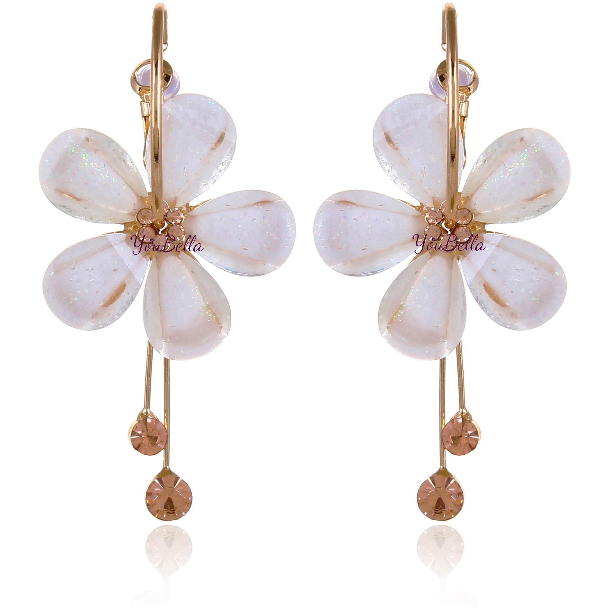 YouBella Jewellery Gold Plated Floral Earrings for Girls and Women (Combo)