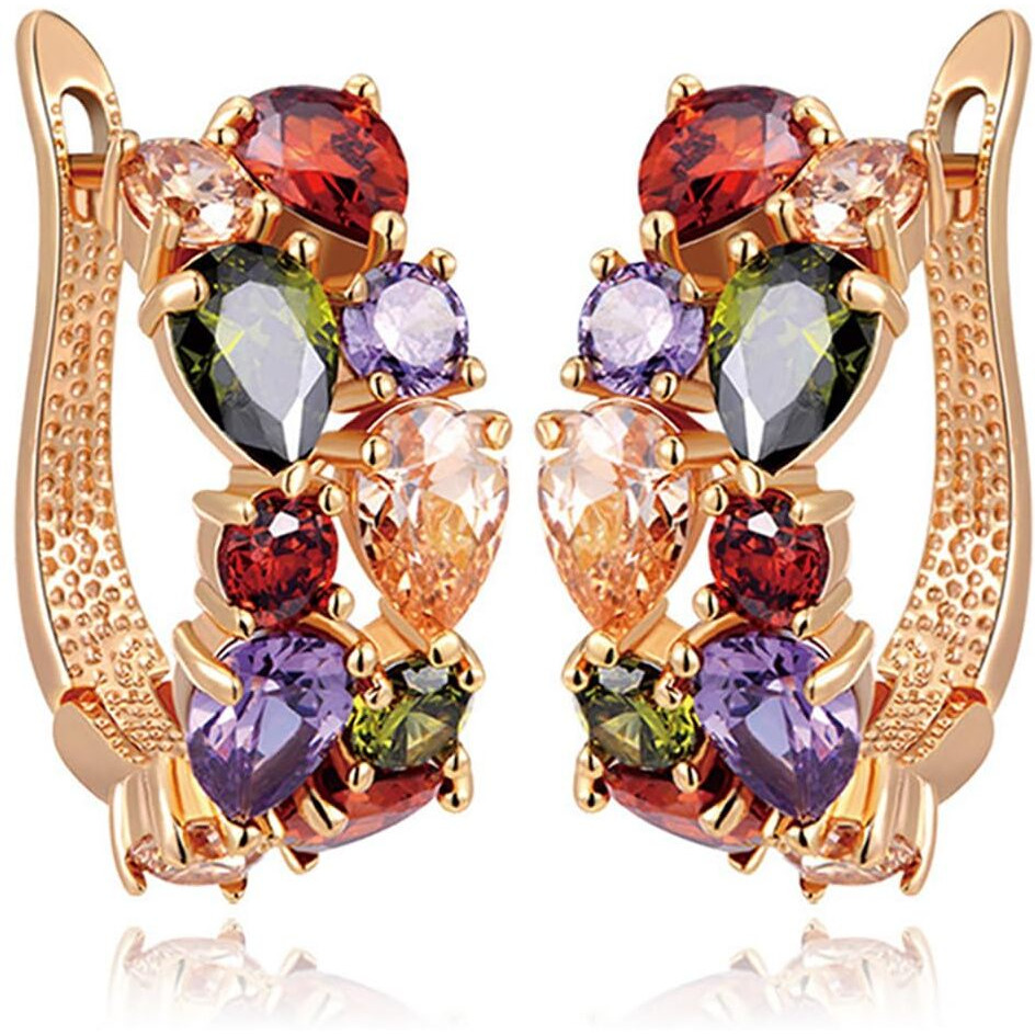 YouBella Multi-Colour Gold-Plated Stud Earrings for Women