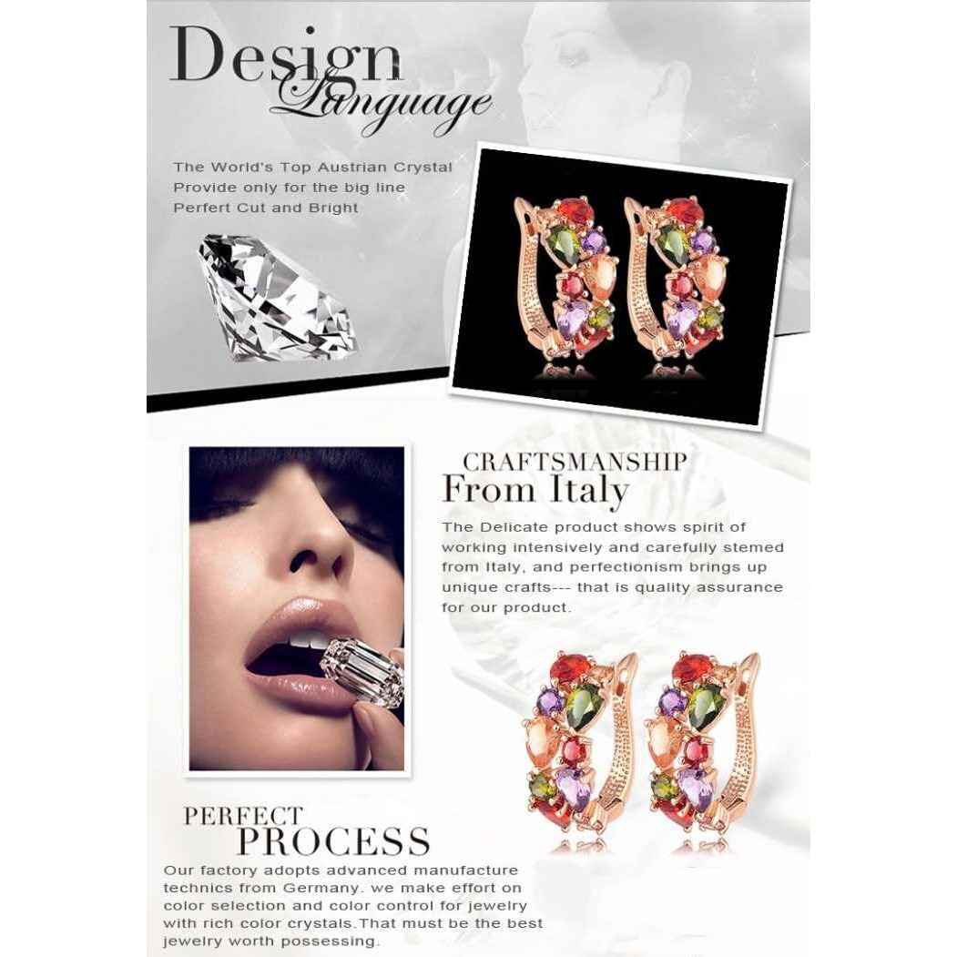 YouBella Multi-Colour Gold-Plated Stud Earrings for Women