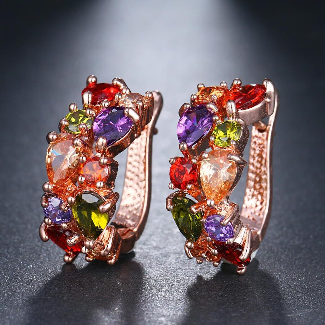 YouBella Multi-Colour Gold-Plated Stud Earrings for Women