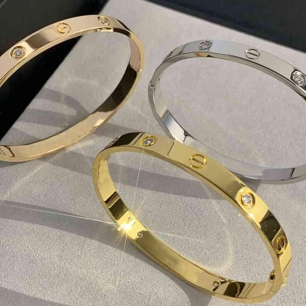 Shining Diva Fashion Latest Stylish 3 Pcs Combo Stainless Steel Bangle Gift Bracelet for Women and Girls (cmb307_15742_15743_15744)(Multicolor)
