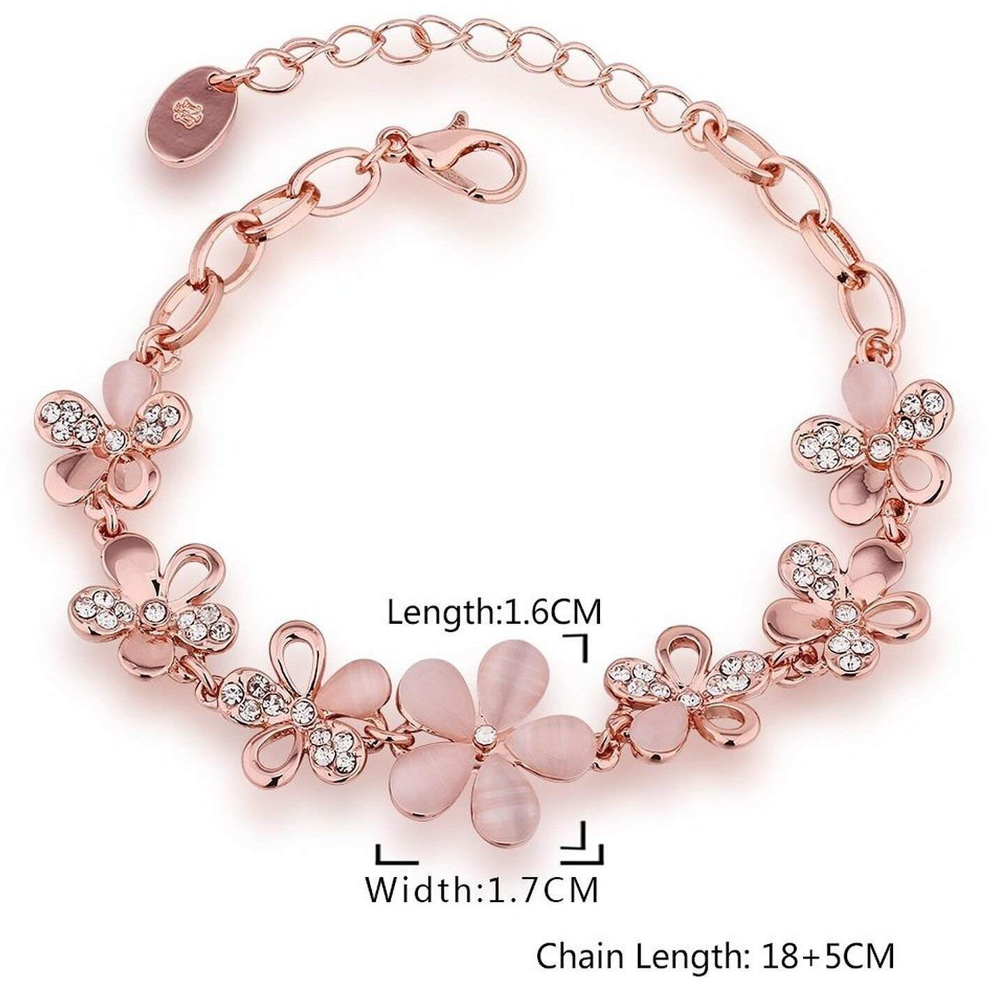 Shining Diva Fashion Charm Bracelet for Girls (Gold)(8306b)