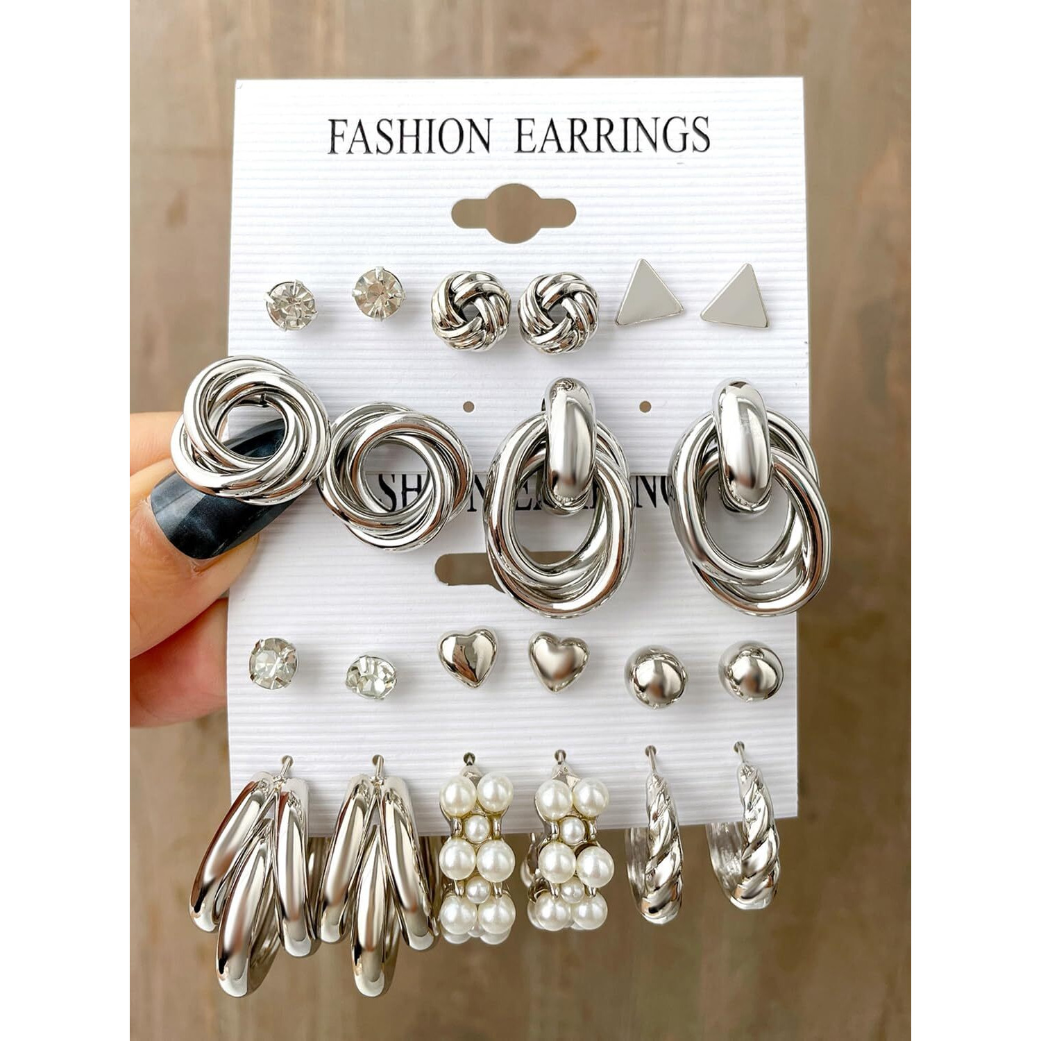 Shining Diva Fashion 11 Pairs Combo Set Latest Stylish Stud Earrings for Women and Girls (rr15820er)