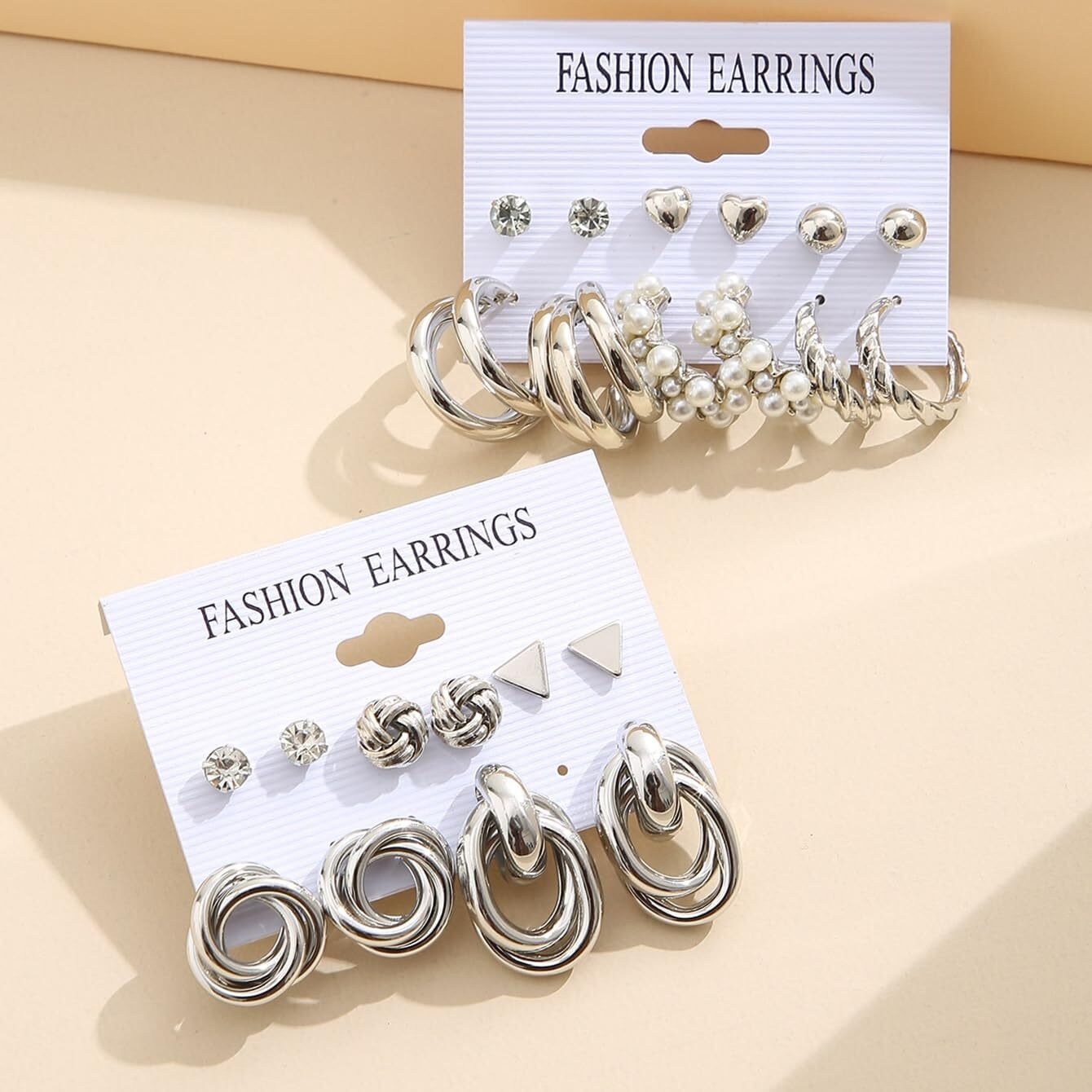 Shining Diva Fashion 11 Pairs Combo Set Latest Stylish Stud Earrings for Women and Girls (rr15820er)