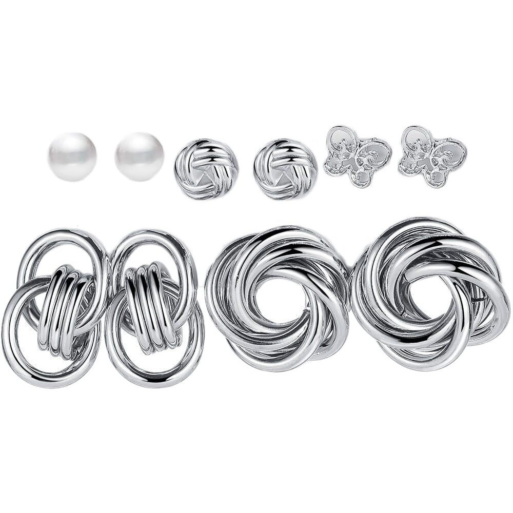 Shining Diva Fashion 5 Pairs Combo Set Latest Stylish Stud Earrings for Women and Girls (sd15828er)