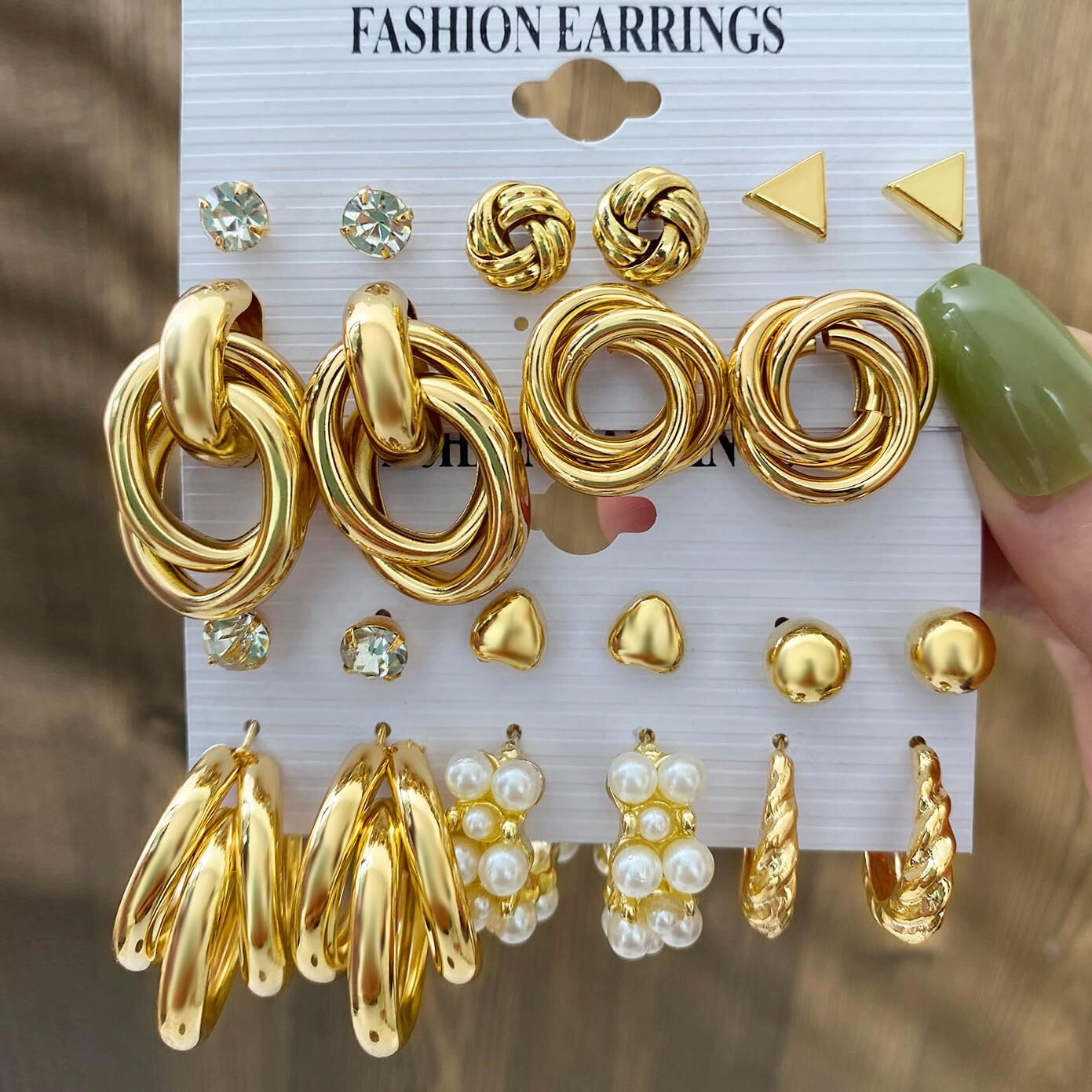 Shining Diva Fashion 11 Pairs Combo Set Latest Stylish Stud Earrings for Women and Girls (rr15824er)