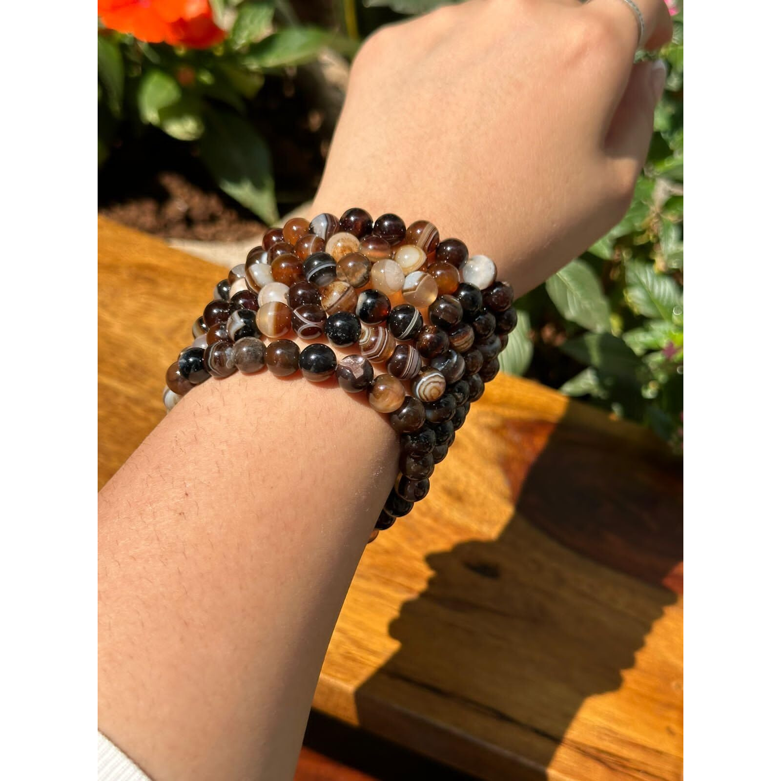 GOLDEN QUARTZ - THE CRYSTAL HUB - Certified Sulemani Hakik Bracelet with Certificate Protection From Evil Eyes Black Akik Armlet 8mm Unisex for Reiki Healing And Astrology Haqiq