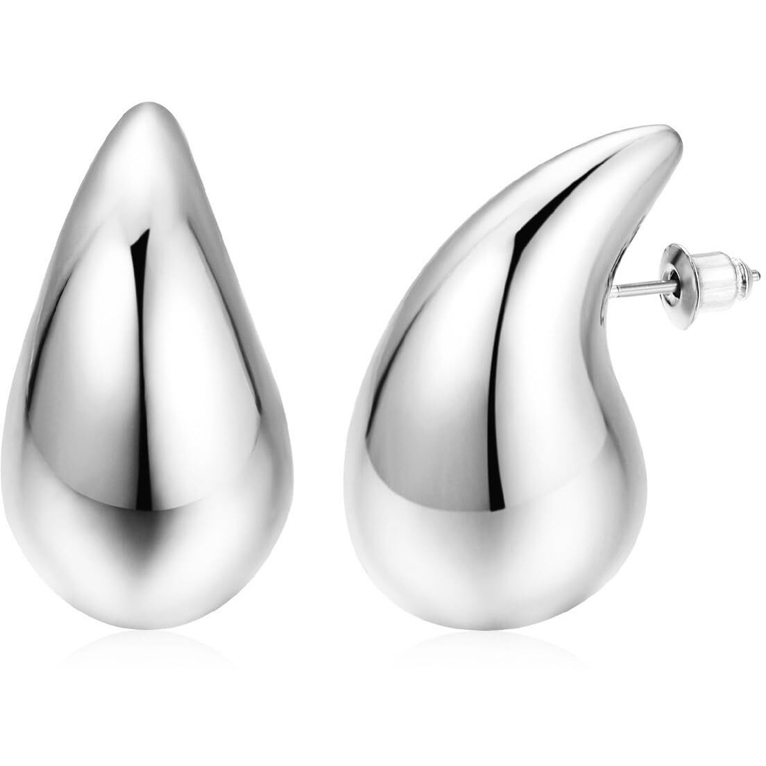 Shining Diva Fashion Latest Stylish Western Earrings for Women Girls (15818er) (Silver)
