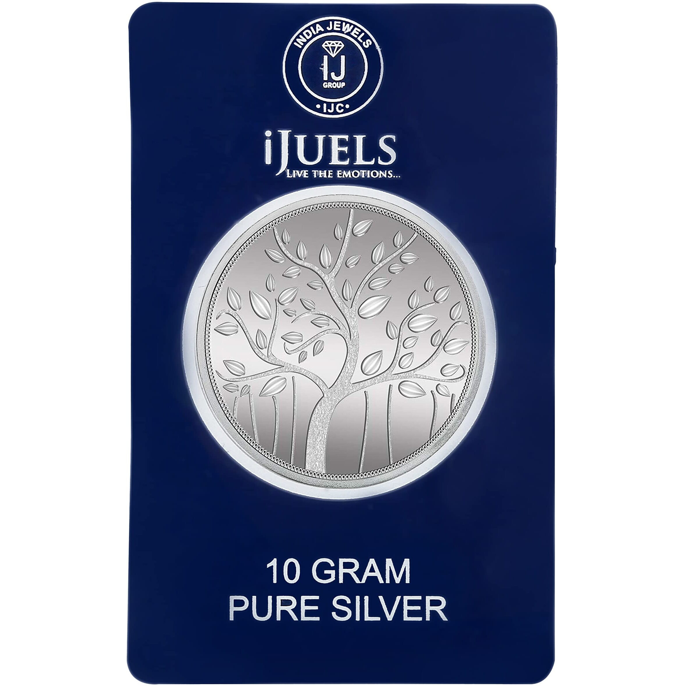 999 Purity 10 gm Banyan Tree Silver Coin 10g temper proof pack. IJSCBTC10G
