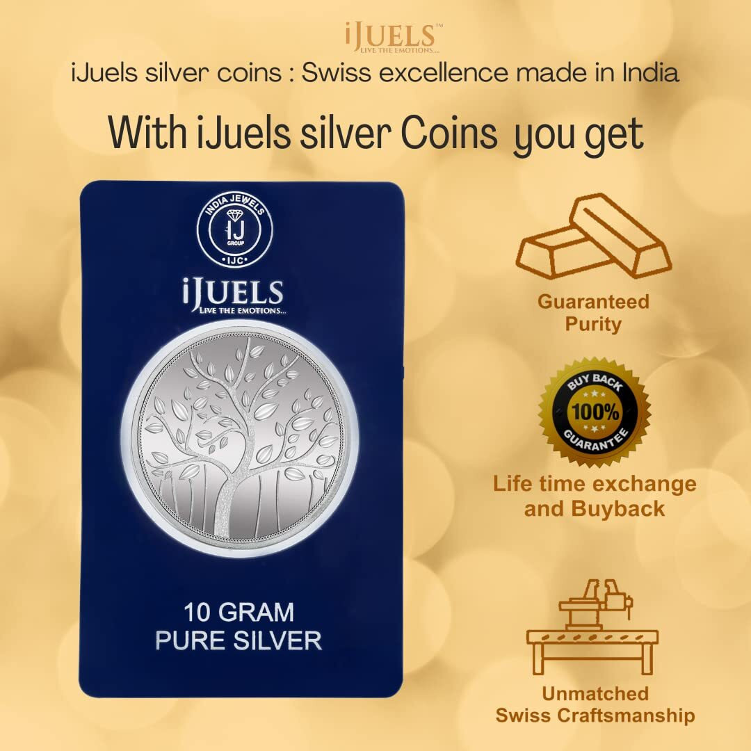 999 Purity 10 gm Banyan Tree Silver Coin 10g temper proof pack. IJSCBTC10G
