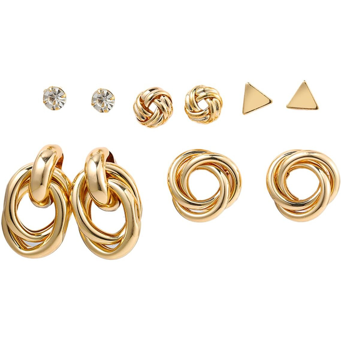Shining Diva Fashion 5 Pairs Combo Set Latest Stylish Stud Earrings for Women and Girls (rr15825er)