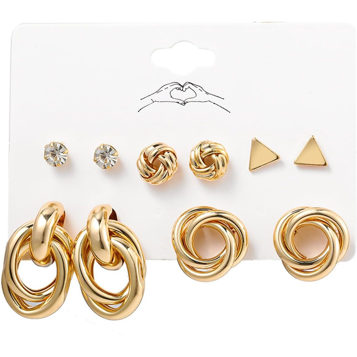 Shining Diva Fashion 5 Pairs Combo Set Latest Stylish Stud Earrings for Women and Girls (rr15825er)