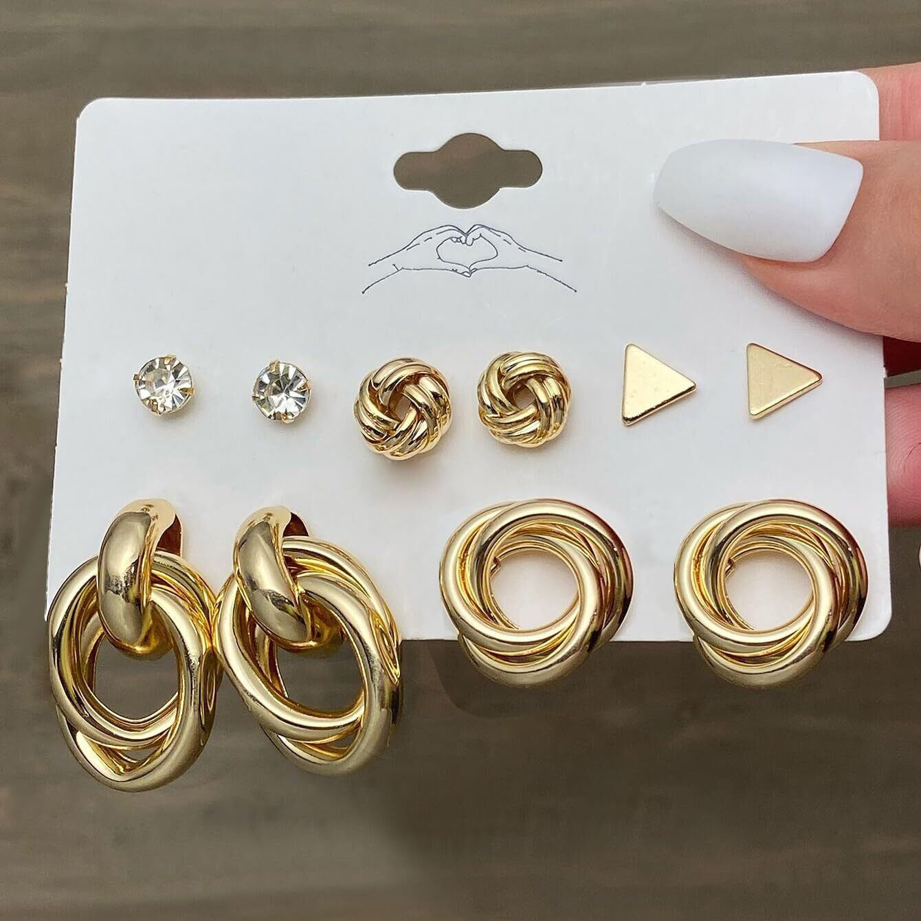 Shining Diva Fashion 5 Pairs Combo Set Latest Stylish Stud Earrings for Women and Girls (rr15825er)
